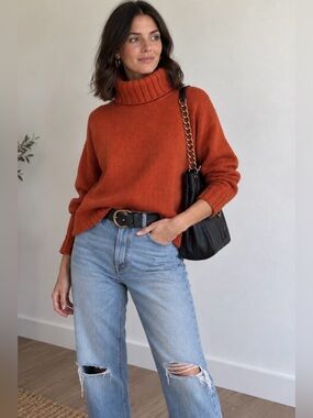 Sutton Studio Turtle Neck Merino Wool Sweater L